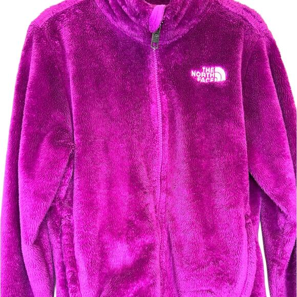 TNF Girls Fleece Jacket Full Zip Soft Plush in Magenta Little Girl Medium / 10 - Picture 2 of 12